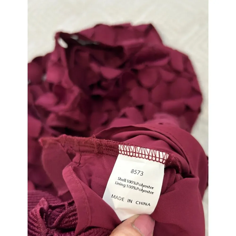 BTFBM Women's Hollow Out Embroidered Tank Dress Size XL Vacation Party Cocktail - Picture 5 of 6